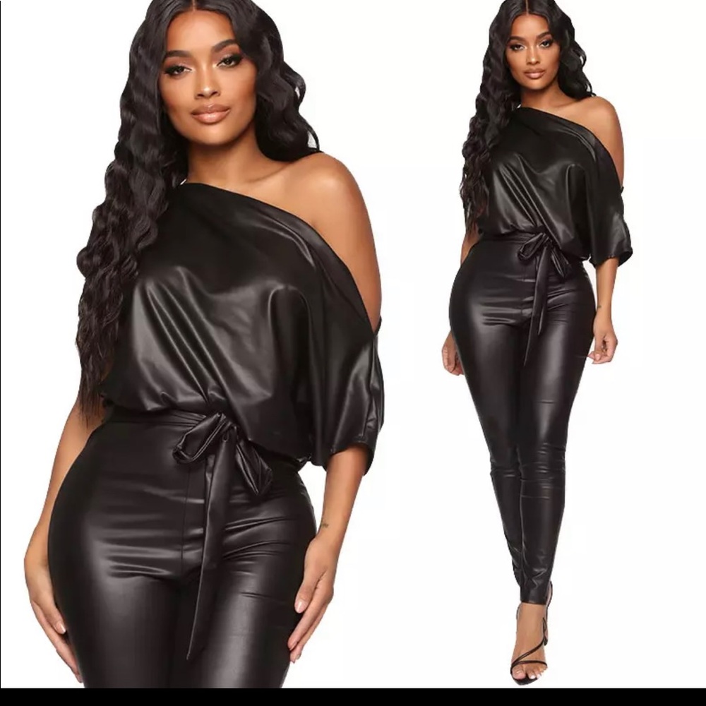 Leather jumpsuit